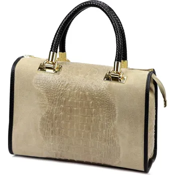 Kabelka Dámská kabelka Luka 25-088 CROCO taupe + doprava zdarma