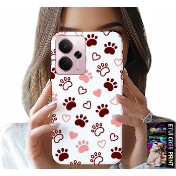Pouzdro na mobilní telefon POUZDRO PRO REALME 14 5G / 14T - PSÍ TLAPKY NA BÍLÉM POZADÍ, PES, KOČKA, MEDVÍDEK