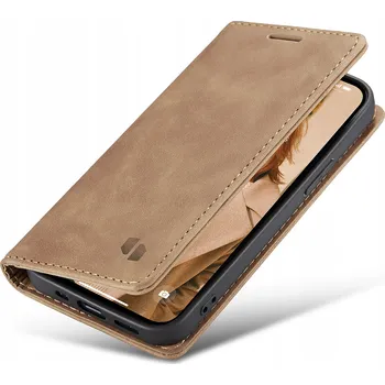 Pouzdro na mobilní telefon Flipové pouzdro Spacecase pro Apple iPhone 13 Pro, hnědé