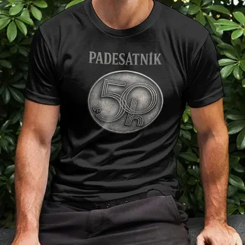 Pánské tričko Padesátník haléř pánské tričko 1426 černé, M