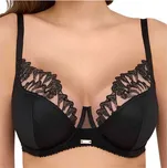 AVA Měkká podprsenka s kosticemi a krajkou soft 2238 černá 65E