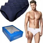 3x Pánské slipy HENDERSON slipy 100% bavlna modré TMAVĚ MODRÉ *L