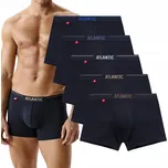 ATLANTIC pánské boxerky, trenýrky 5 kusů 5SMH 004 *L* NÁMOŘNICKÁ MODRÁ x5