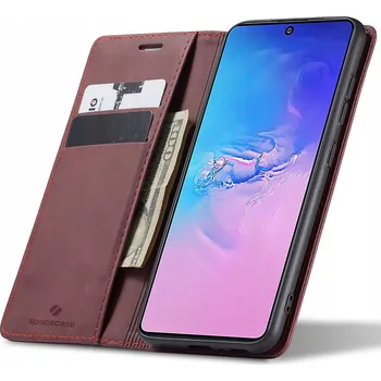 Pouzdro na mobilní telefon Flipové pouzdro Spacecase pro Samsung Galaxy S10 Lite, červené