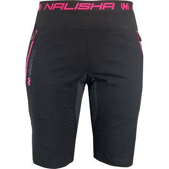 Cyklistické kalhoty Kraťasy unisex Haven Nalisha Slimfit - černé-růžové, M