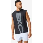 DOMYOS Pánské tílko oversize na posilování 2XL ČERNÁ