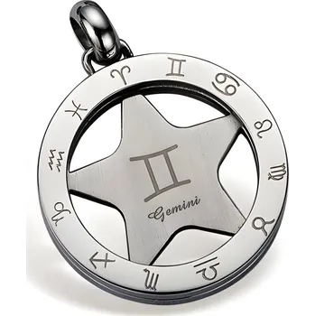 Přívěsek Přívěsek na řetízek na krk Gaira Zodiac 3065 Blíženci - stříbrný
