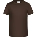 Dětské tričko krátký rukáv James & Nicholson - hnědé, L