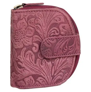 Peněženka Kapesní maličká růžová peněženka s ornamentální ražbou (RFID)