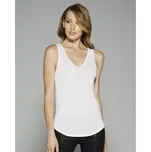 Tílko Bella Flowy V-neck Tank - bílé, L
