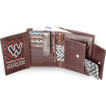 Peněženka Pánská kožená peněženka Arwel 1610 - tmavě hnědá