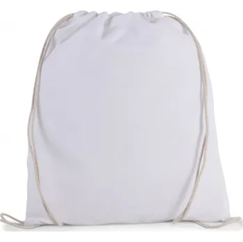 Sportovní batoh Vak z bio bavlny se šňůrkou Kimood - bílý