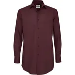 Košile pánská B&C Elastane s dlouhým rukávem - fialová, 3XL