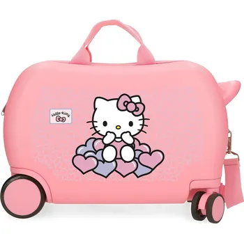 Dětský kufřík na kolečkách - odražedlo - Hello Kitty - 24,5 L