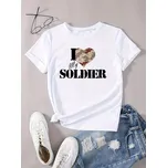 Triko dámské Striker I love my soldier - bílé, M