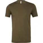 Tričko Bella Triblend Crew Men - olivové, L