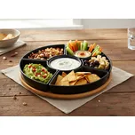 Servírovací otočný talíř NIVES s černými miskami 30 cm 813844