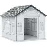 PawHut Psí bouda PawHut, bouda pro psy se sedlovou střechou, malá bouda pro střední psy do 20 kg, odolná proti povětrnostním vlivům, venkovní bouda p… 215428028