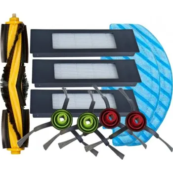 Sada příslušenství pro robotický vysavač HEPA filtry a kartáče pro vysavač ECOVACS Deebot Ozmo T8 a mopy, 10ks sada