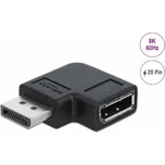 Delock Adaptér DisplayPort 1.4 samec na samice 90° levý pravoúhlý 8K 60 Hz