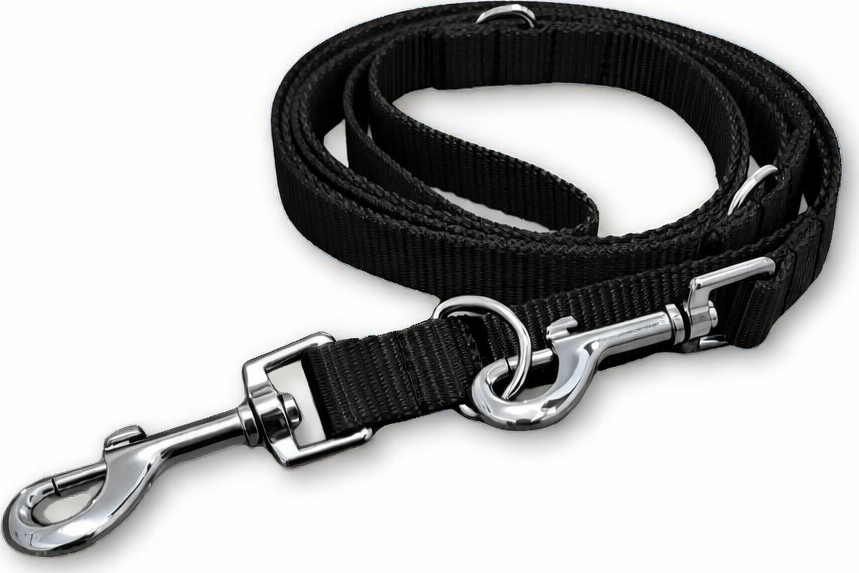 Přepínací vodítko Basic - Černá Šířka: 2 cm, Délka: 3 m, Karabina: 76 mm - chrom - střední pes