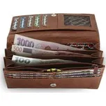 Dámská kožená psaníčková peněženka Arwel 7233­ - tmavě hnědá