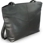 Kožená zipová kabelka se dvěma popruhy Arwel 2018­ - černá