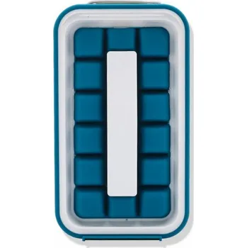 Tvořítko na led Přenosná silikonová láhev na výrobu ledu - modrá-bílá