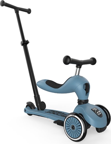 Scoot & Ride Highwaykick 1 Push and Go ocelová modrá
