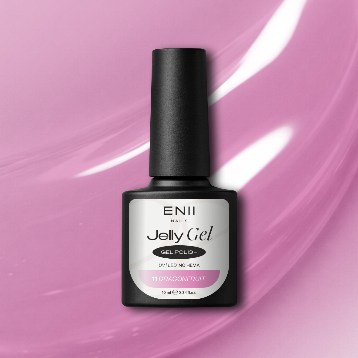 ENII NAILS ENII Jelly Gel 11 Dragonfruit 10 ml - průsvitný gel lak UV/LED NO HEMA