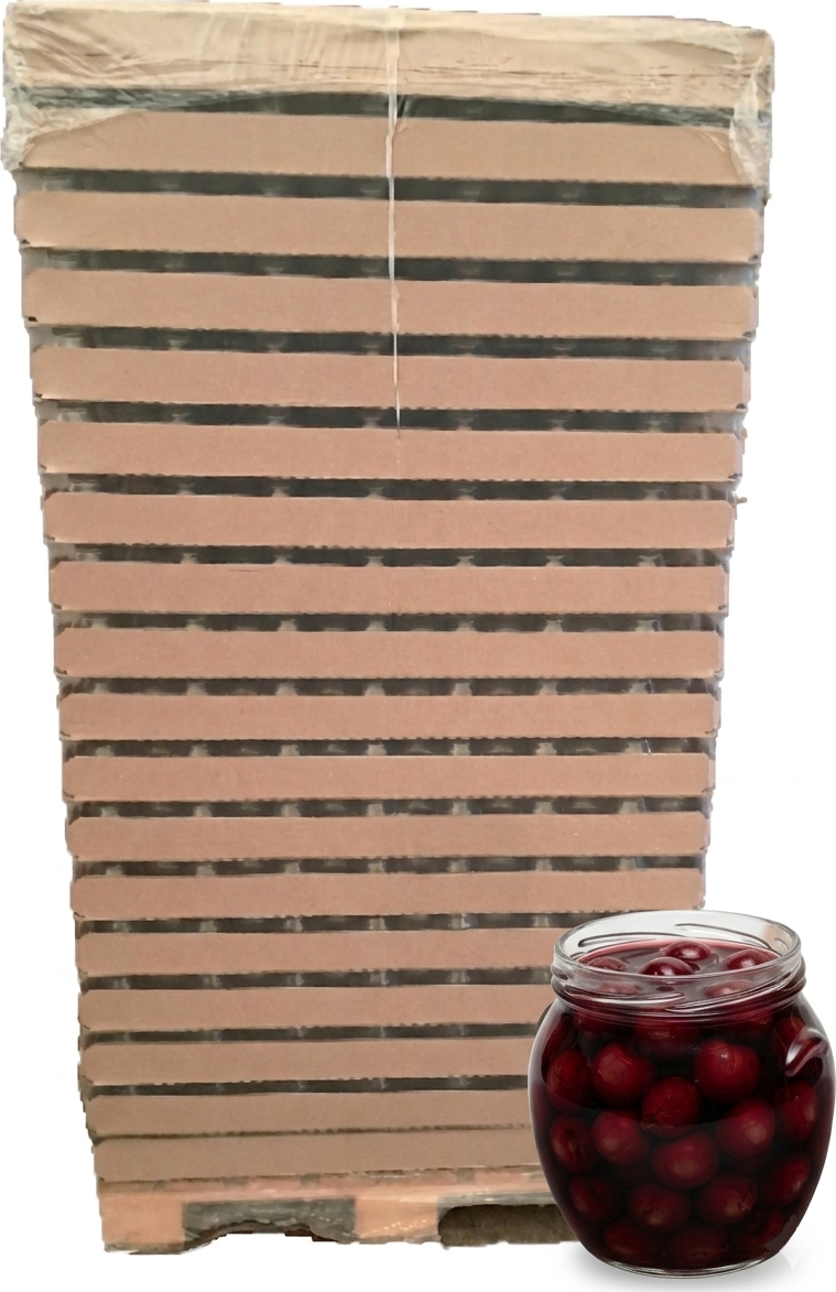 Paleta zavařovací sklenice 520 ml AMFORA TO 82 na kompot | Zavarovacisklo.cz PALETA/počet ks na paletě: 1664