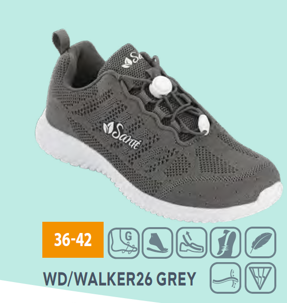 SANTÉ WD/WALKER26 GREY dámská obuv Barva: Šedá, Velikost: 40, Stélka: Vyjímatelná