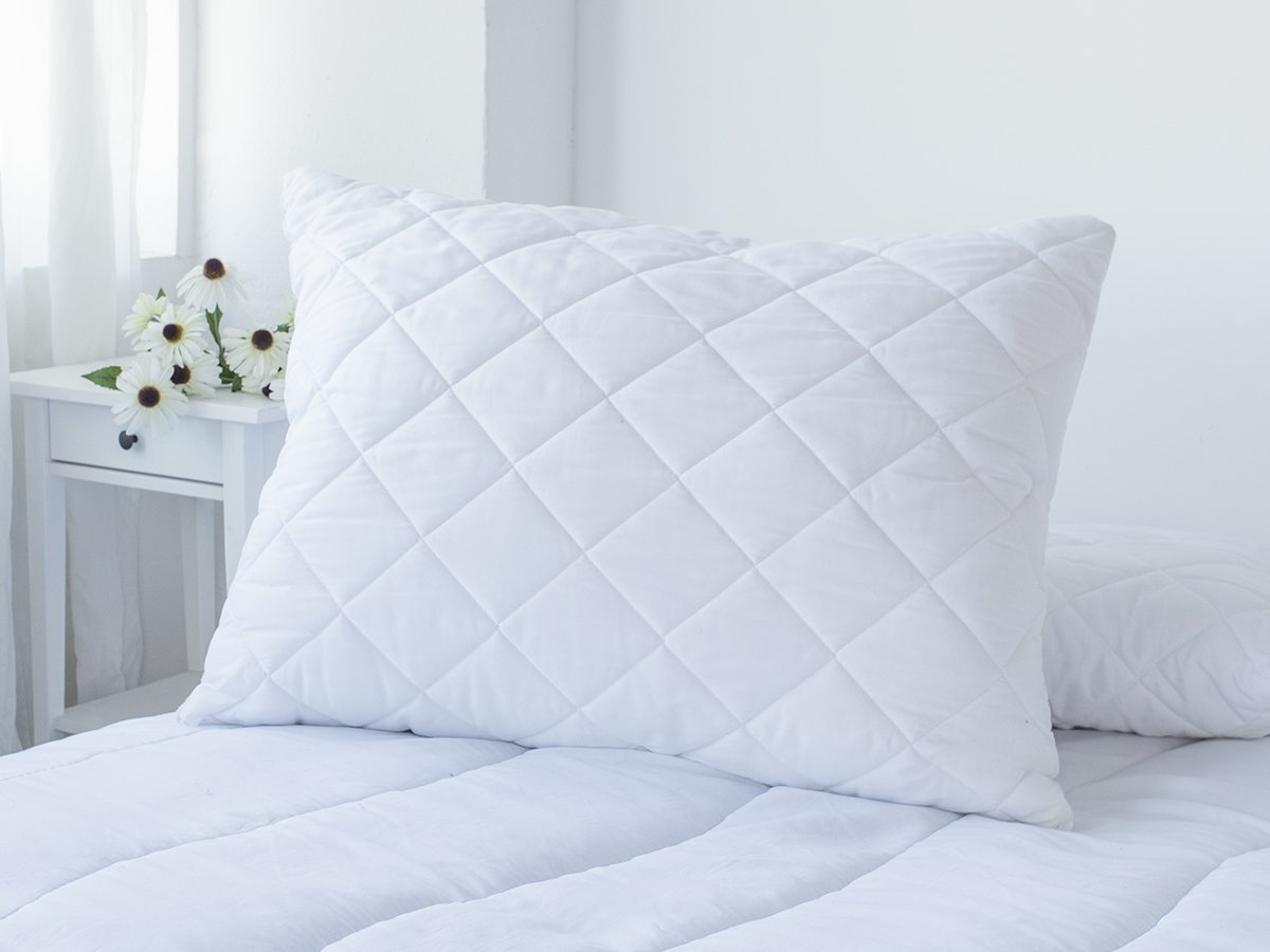 XPOSE® Prošívaný polštář - bílý 40x60 cm, + Prodloužená možnost vrácení zboží do 50 dnů