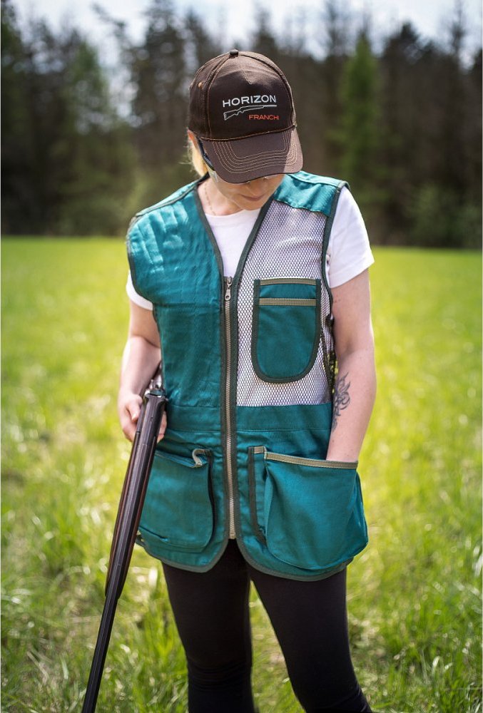 Střelecká vesta BS.cz - Skeet/Trap XXL Levák Modrá
