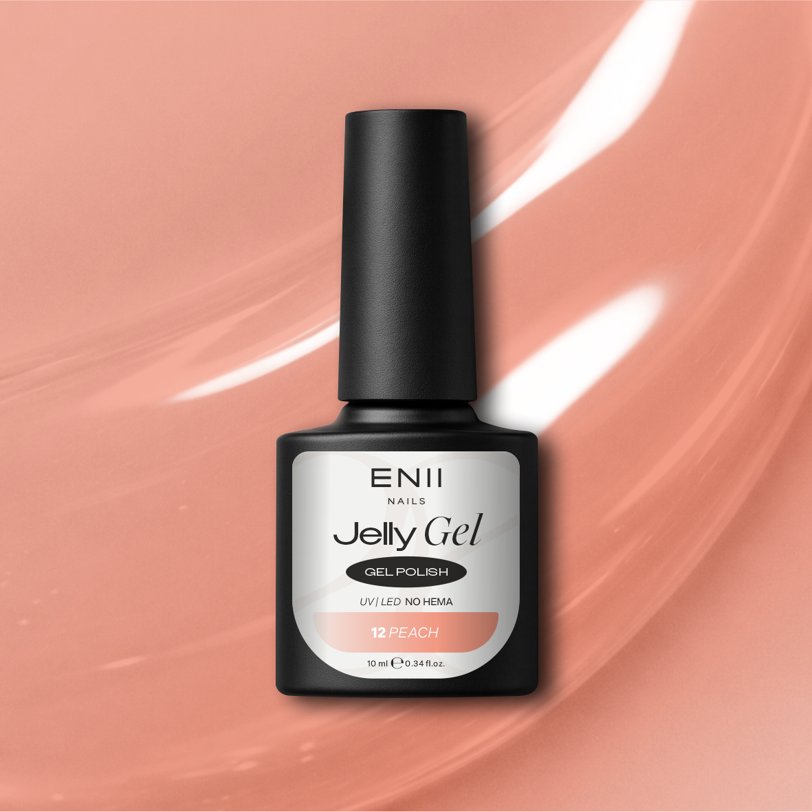 ENII NAILS ENII Jelly Gel 12 Peach 10 ml - průsvitný gel lak UV/LED NO HEMA