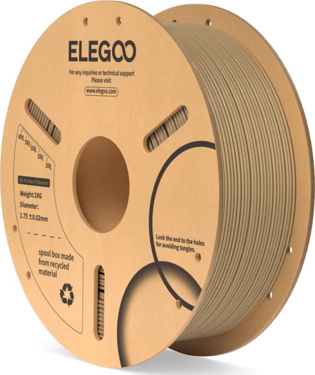Filament ELEGOO PLA 1,75 mm 1 kg, Dřevo