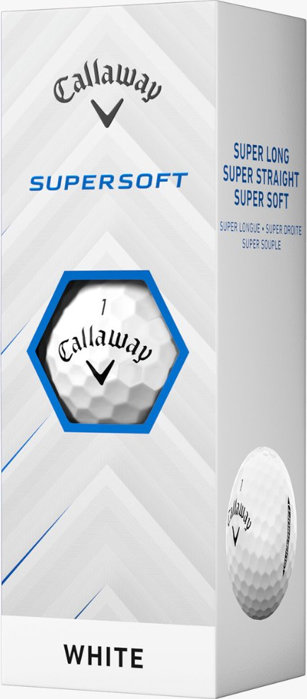 Srixon Callaway Supersoft bílé golfové míčky 3ks