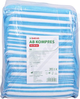 AB KOMPRES nesterilní 10x20cm 50ks