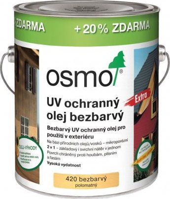 Osmo 420 UV ochranný olej bezbarvý 3 L