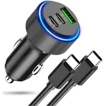 Tepow Nabíječka do auta 2x USB-C + USB…