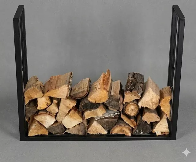 Stojan na dřevo (Kovový stojan na dřevo ke krbu)