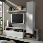 Obývací stěna Lenor bílá/beton