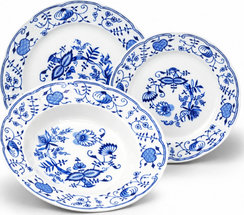 Natálie talířová souprava cibulák 18 dílná, Thun 1794