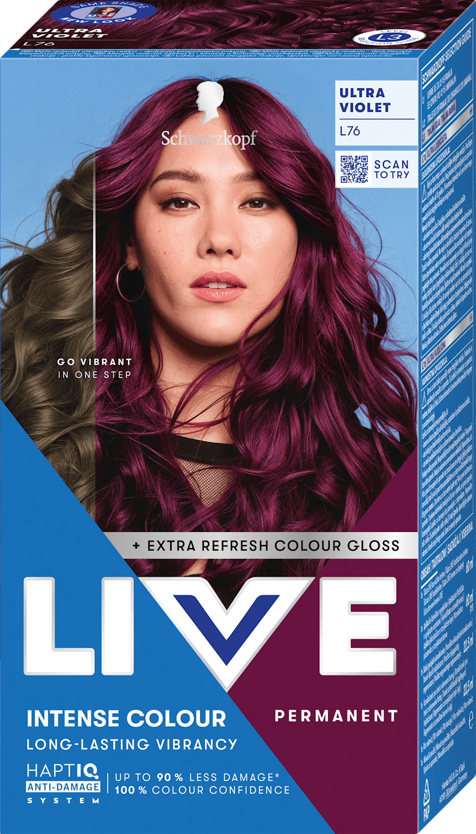 Schwarzkopf LIVE barva na vlasy L76 Ultra fialová