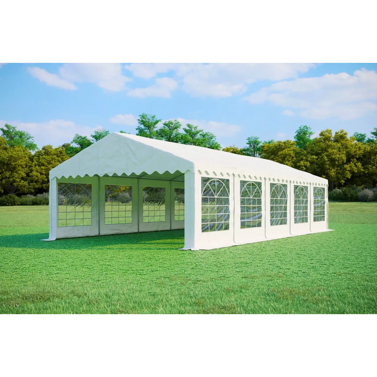 Párty stan 5x10 m STANDARD - ohnivzdorný barva Bílá