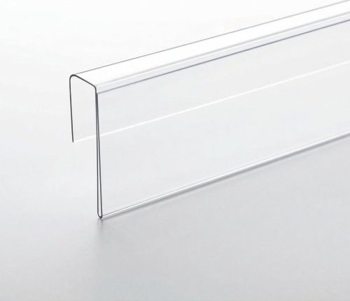 Závěsná regálová lišta na cenovky CNL-OH6 - barva čirá – lesklý povrch CNL-OH6-LESK-30x700-1000