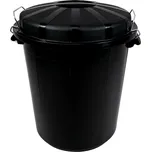 Denox Odpadkový koš s víkem 50 l černý