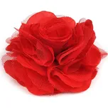 Brož růže 9 cm 1 ks červená