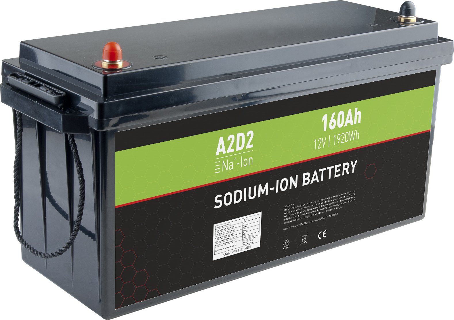 A2D2 baterie Sodium-Ion 12V 160Ah M8