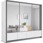 Šatní skříň Linda 250 cm bílá